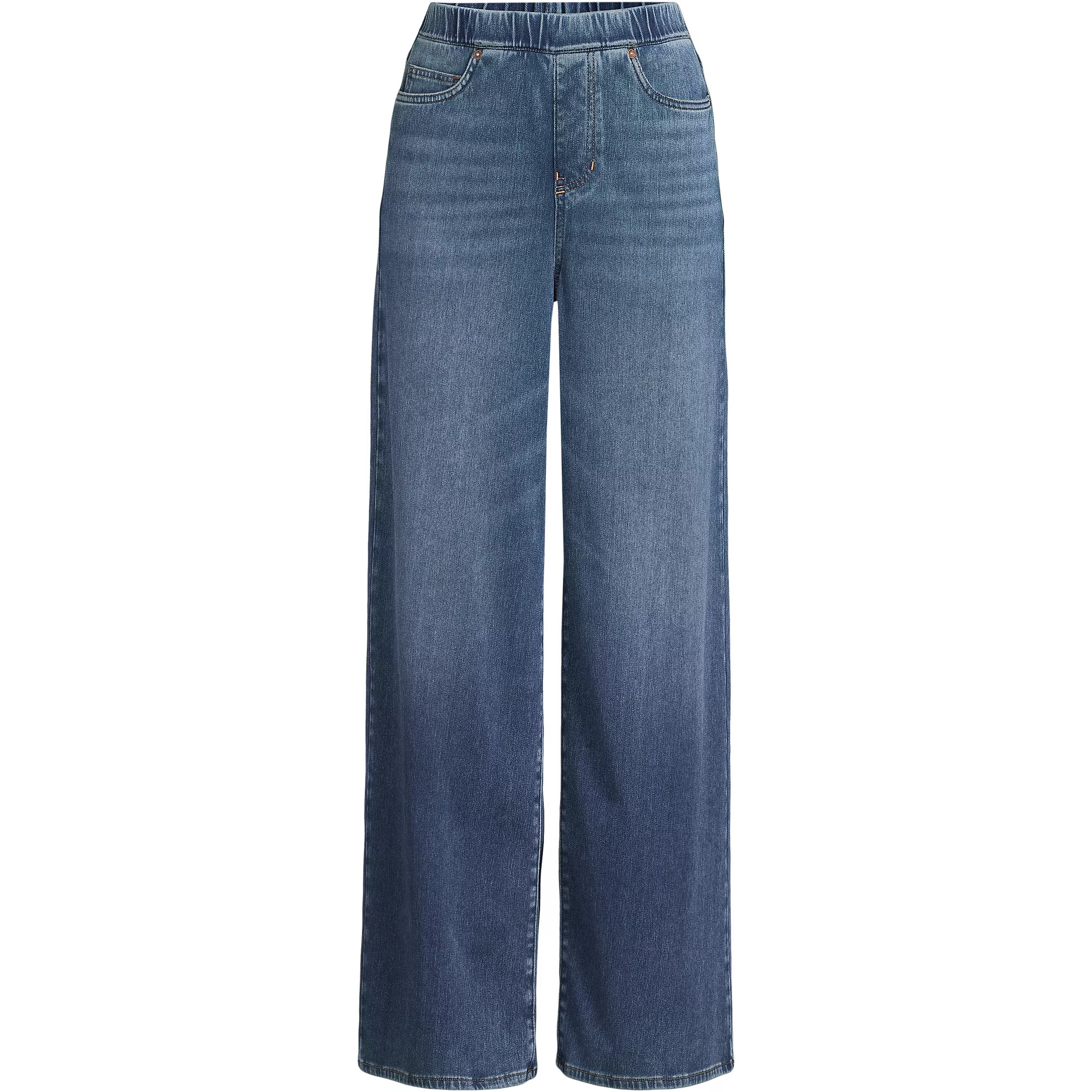 Women's Starfish Denim High Rise Wide Leg Jeans | Lands' End (US)