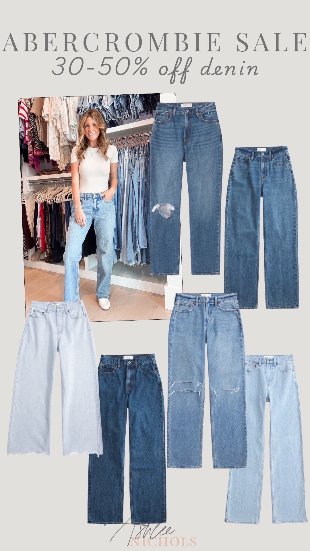 Abercrombie denim sale! 30-50% off denim & 20% off almost everything else!

Straight leg denim, denim jeans, slouchy jeans, mid rise jeans#LTKStyleTip #LTKFindsUnder100

#LTKOver40 #LTKSaleAlert #LTKPetite