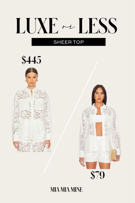 Luxe or less summer outfit
Sheer lace top
Steve Madden eyelet top under $100

#LTKstyletip #LTKtravel #LTKfindsunder100