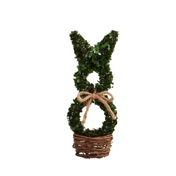 Small Boxwood Bunny Sitter | Mud Pie
