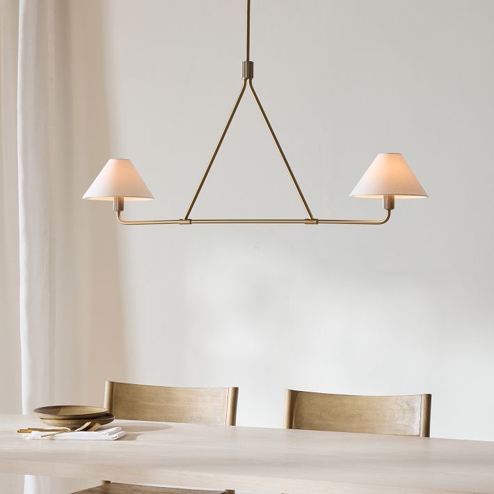 Beatrix Pendant (46") - Linen Shades | West Elm (US)