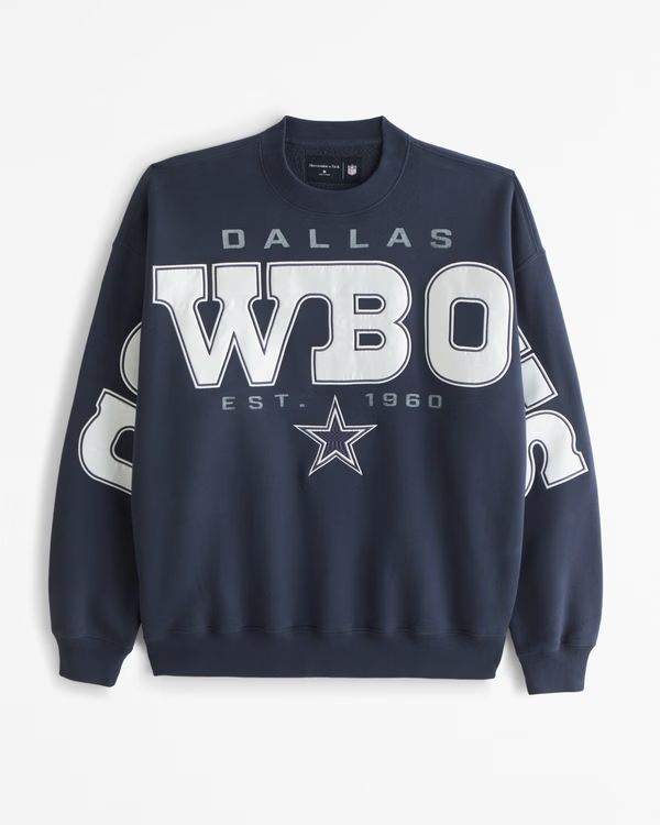 Men's Dallas Cowboys Graphic Crew Sweatshirt | Men's Tops | Abercrombie.com | Abercrombie & Fitch (US)