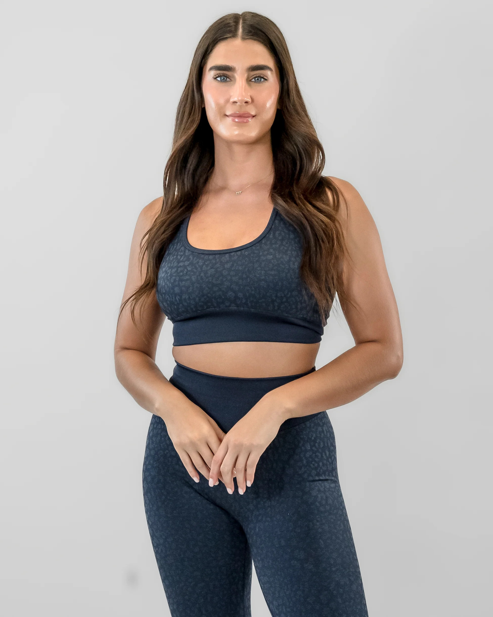 Seamless Racerback Bra - Midnight Cheetah - FINAL SALE S | Senita Athletics