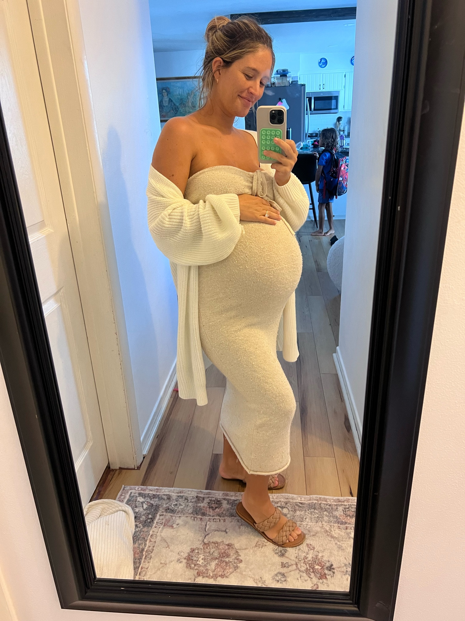 Cozy maternity outfits that I am living in! These are so comfortable with a bump and can be dressed up or down. I literally will wear it all day with some sandals and just dress it up for a quick night out! 
#cozymaternity #summermaternity #bumpfriendlyoutfit #maternitydress 

#LTKBump #LTKFindsUnder50 #LTKStyleTip