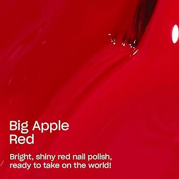 OPI Nail Lacquer Big Apple Red | Opaque Bright Red Crème Chip Resistant Nail Polish | Vegan, Fas... | Amazon (US)