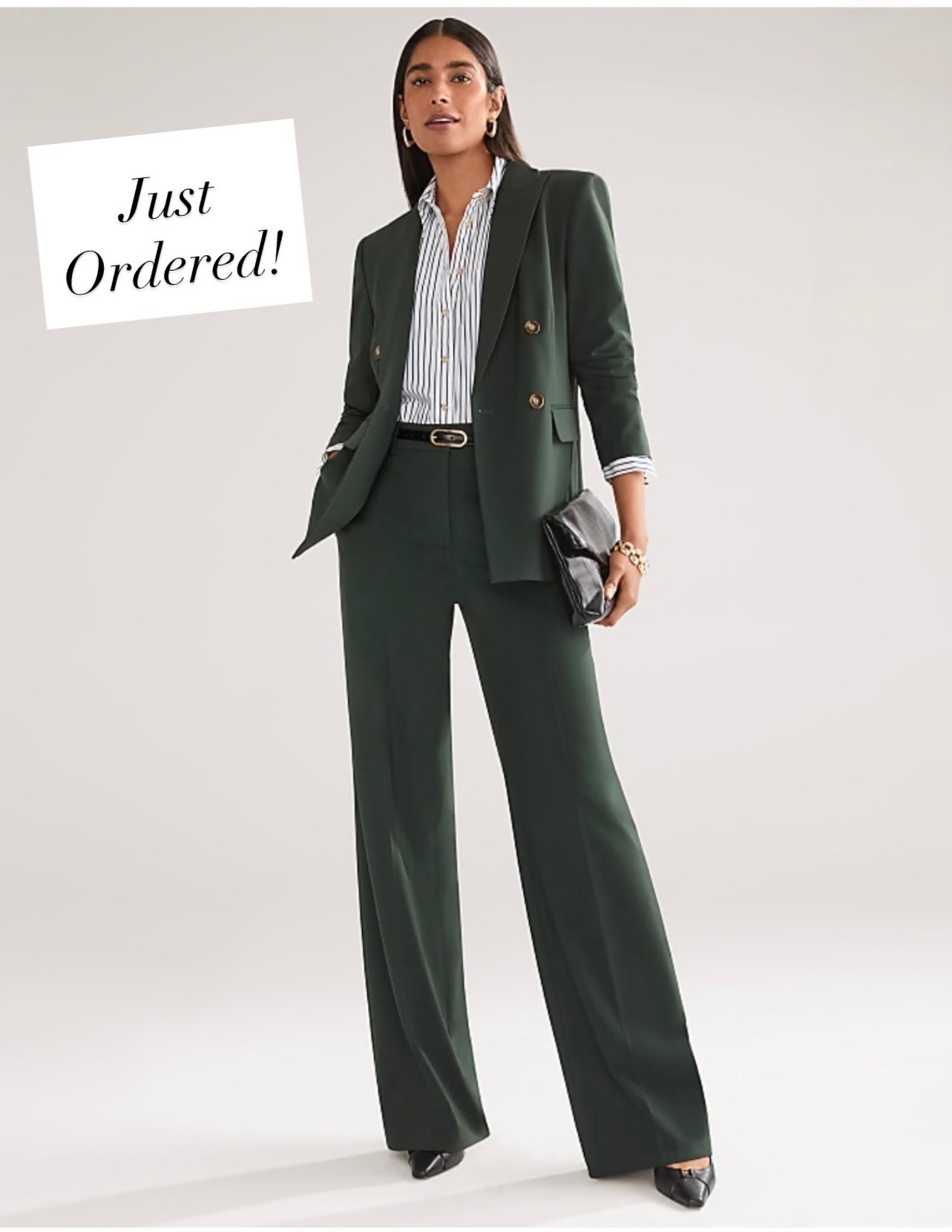 Just ordered this gorgeous suit, which is 40% off tonight! ￼
I love the green color.  Work outfit

#LTKWorkwear #LTKootd #LTKSeasonal