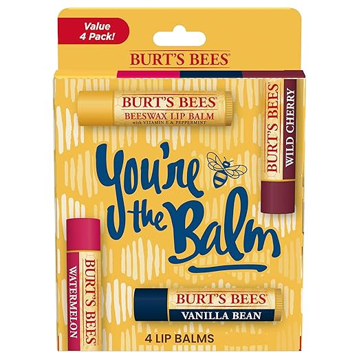 Burt's Bees You're the Balm Lip Balm Pack, With Beeswax, Wild Cherry, Watermelon and Vanilla Bean... | Amazon (US)