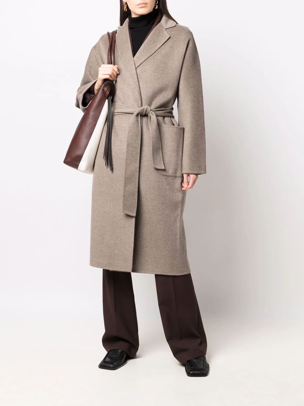 belted wool-cashmere coat | Farfetch (US)