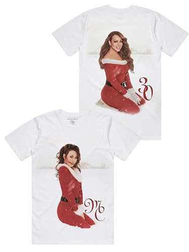 Mariah Carey Unisex's Standard Official Christmas Time Tour Merch 30th Anniversary T-Shirt, White | Amazon (US)