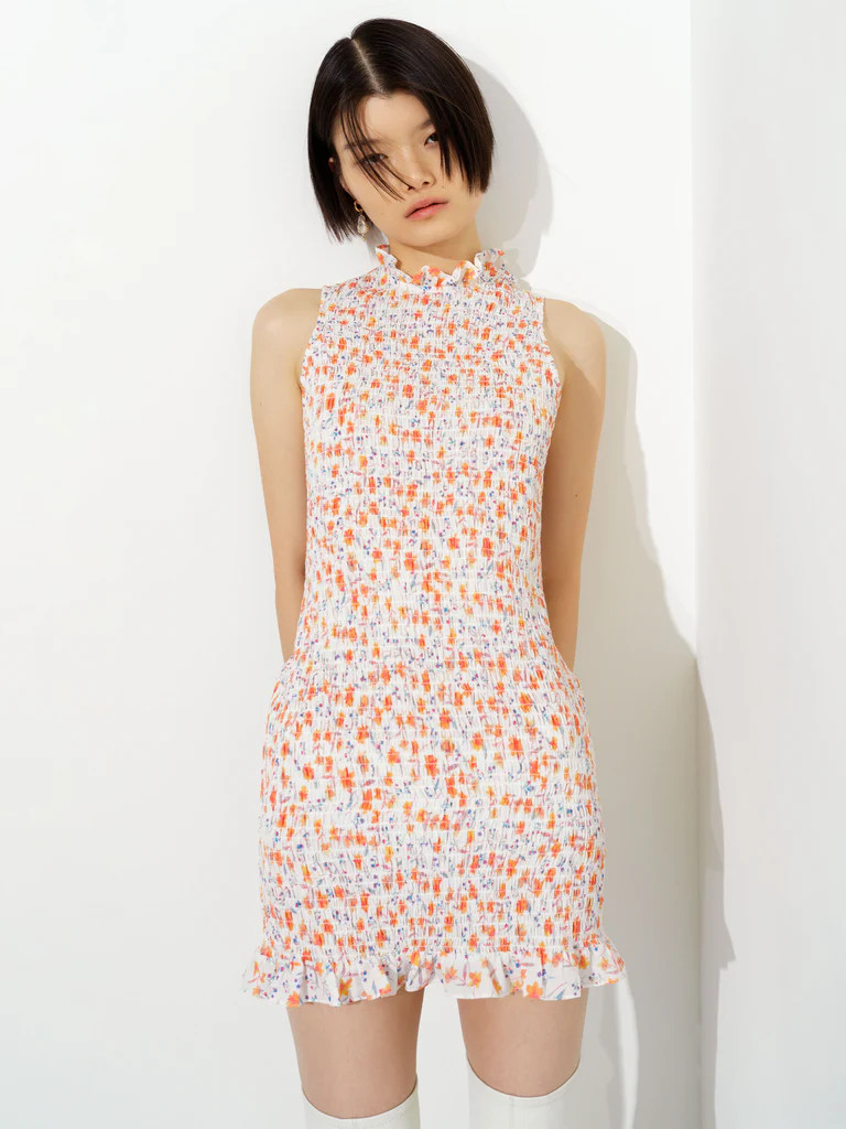 Camille Verona Crepe Smock Dress | French Connection (US)