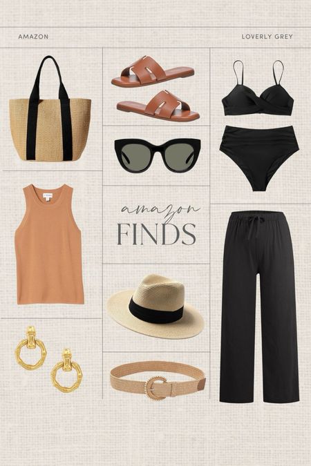 Amazon spring fashion finds. This high waisted swimsuit and linen blend pants are perfect for the beach. Loverly Grey, Amazon finds

#LTKFindsUnder50 #LTKStyleTip #LTKSeasonal