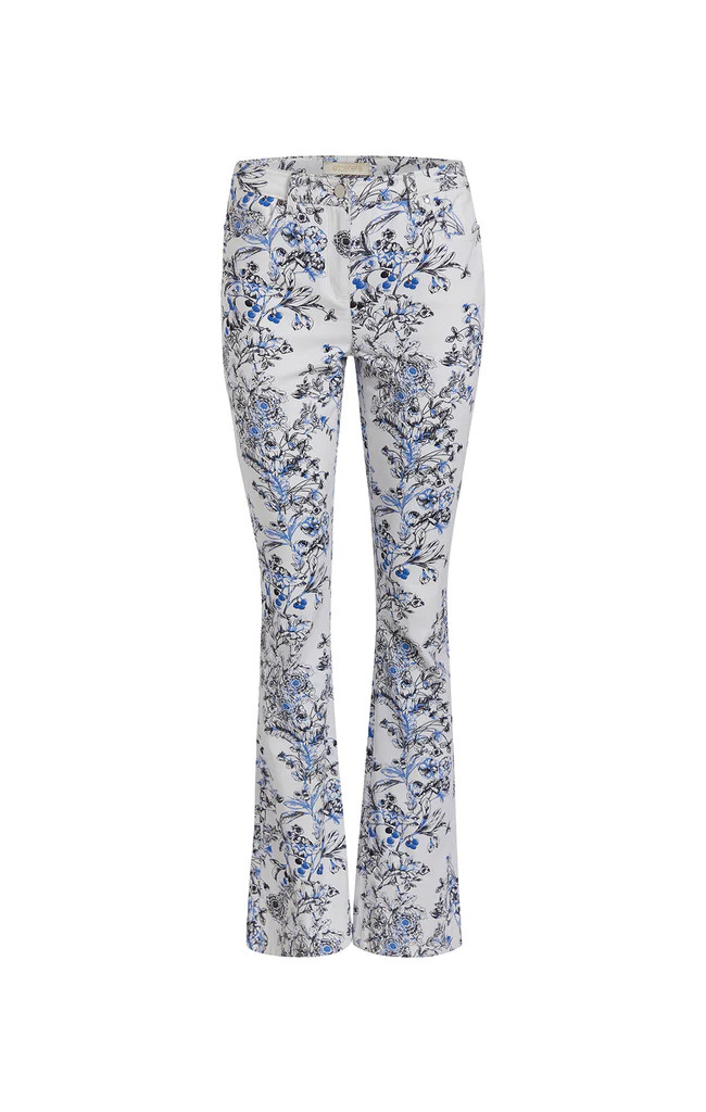 Rose-Print Stretch Cotton Jeans | Etcetera