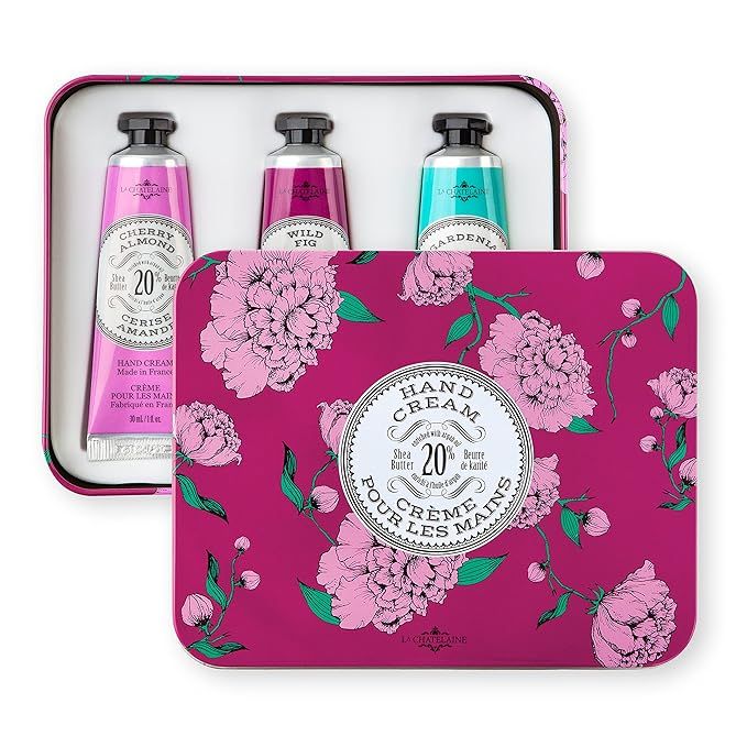 La Chatelaine Hand Cream Trio Tin Gift Set | Mother's Day | Ready-To-Gift Decorative Tin | Plant-... | Amazon (US)