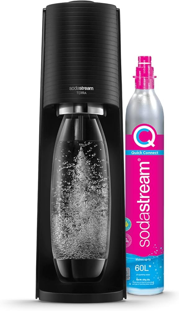 SodaStream Terra Sparkling Water Maker, Sparkling Water Machine & 1L Fizzy Water Bottle, Retro Dr... | Amazon (UK)