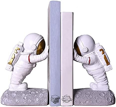 Joyvano Astronaut Bookends – Decorative Book Ends to Hold Books - Space Decor Book Ends for Kid... | Amazon (US)