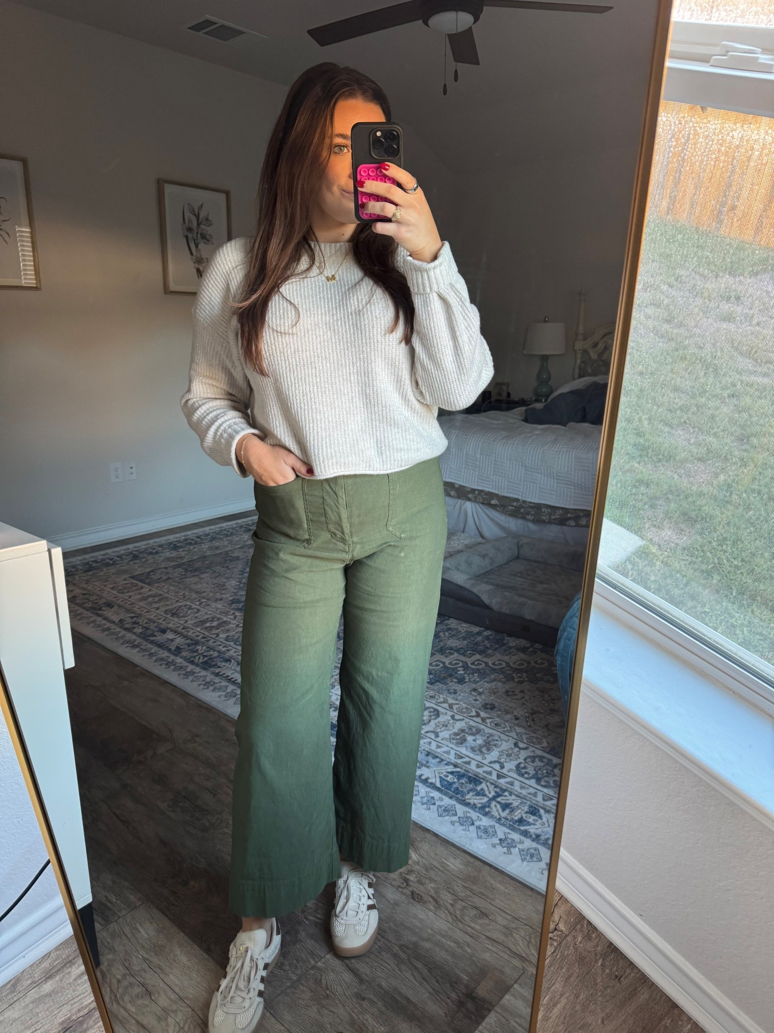 The weather’s finally cooling off here in the South! I’m loving this lightweight sweater paired with these linen-blend pants from Anthropologie. #anthropologie #fallfashion 

#LTKFindsUnder100 #LTKStyleTip