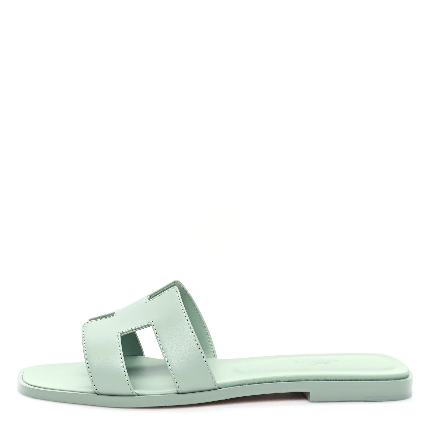 Calfskin Oran Sandals 38.5 Vert D'eau | FASHIONPHILE (US)