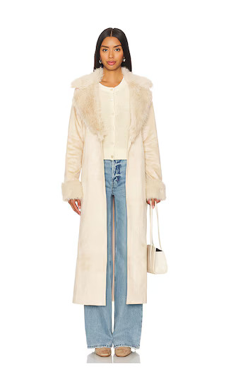 Penny Lane Long Coat in Beige | Revolve Clothing (Global)