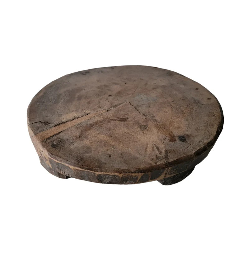 Vintage Wood Chapati Riser / Rustic Old Wooden Chaklota Vintage Cutting Board / Multipurpose Wood... | Etsy (US)