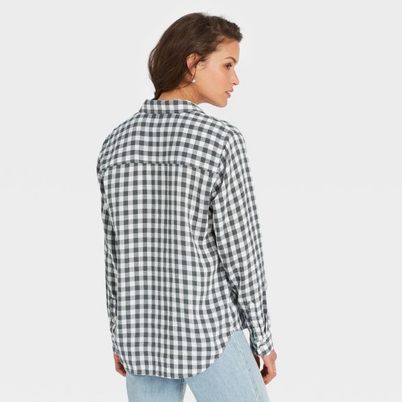 Women's Long Sleeve Gauze Button-Down Shirt - Universal Thread™ | Target