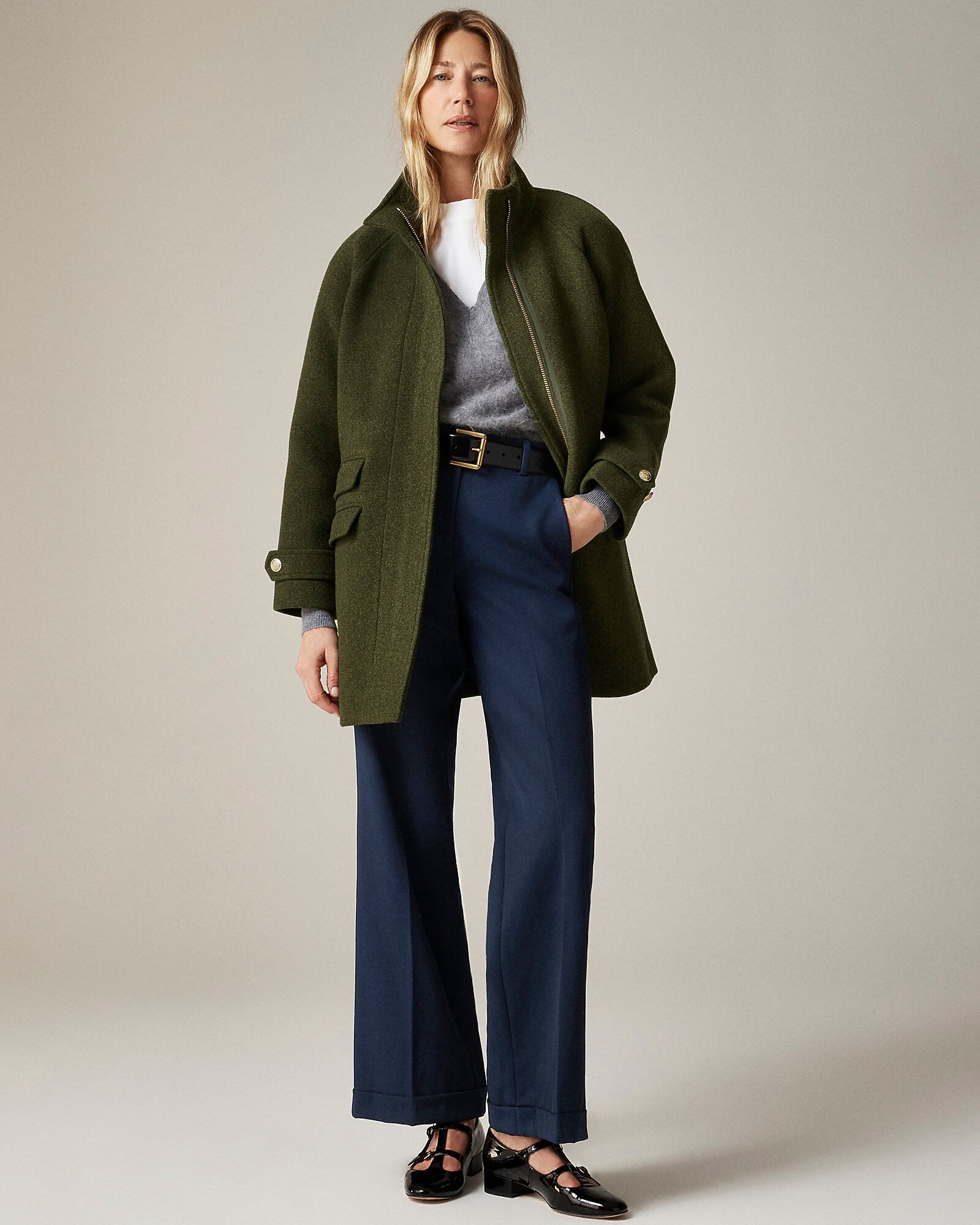 Toscana coat in Italian stadium-cloth wool blend | J. Crew US