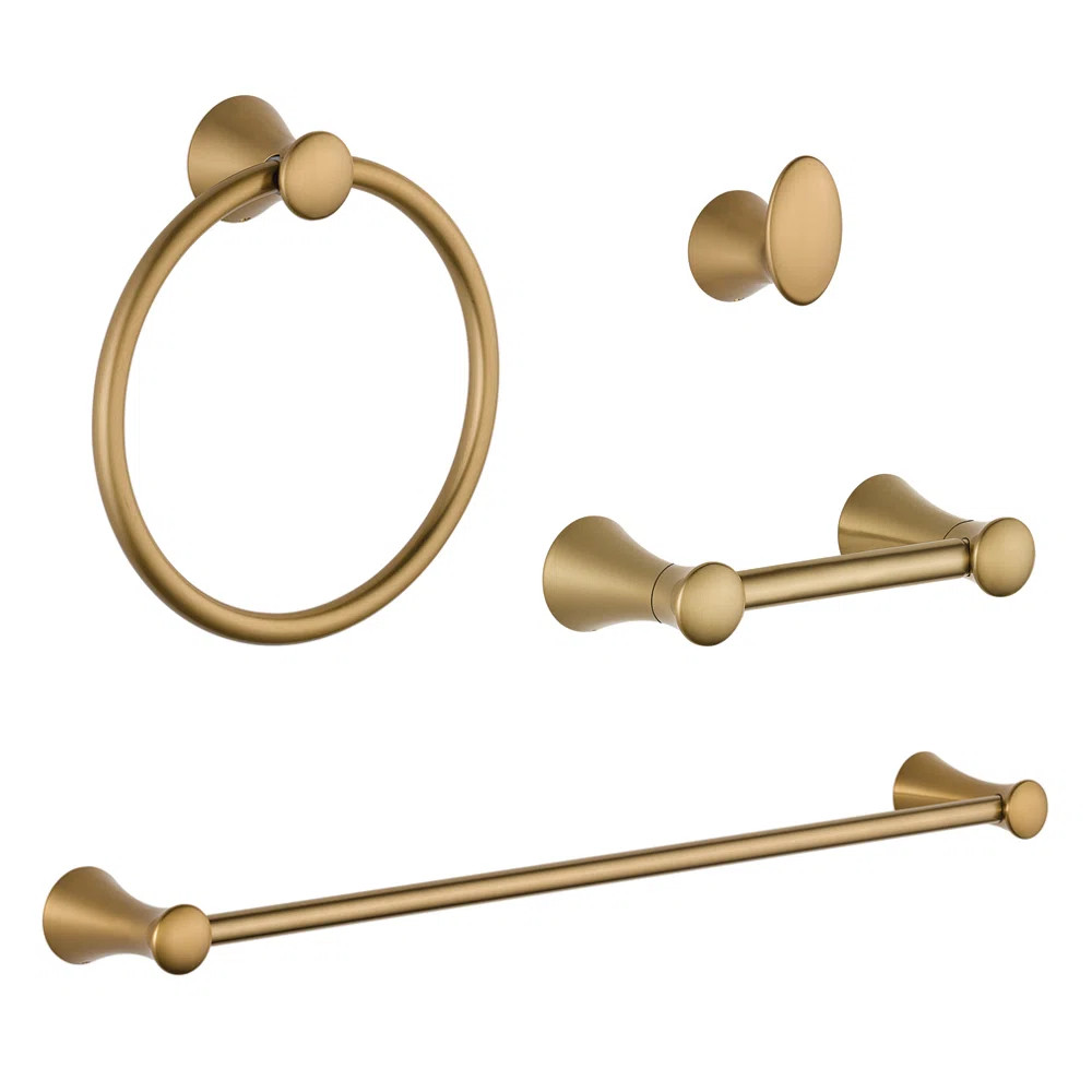 Lahara 4 Piece Bathroom Hardware Set KA-LAH-4-CZ | Wayfair North America