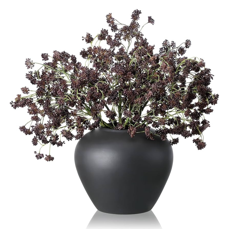 6 Pcs Fall Artificial Soft Plum Sedum Berry Stem Autumn Faux Berry Picks Branches Faux Spray for ... | Amazon (US)