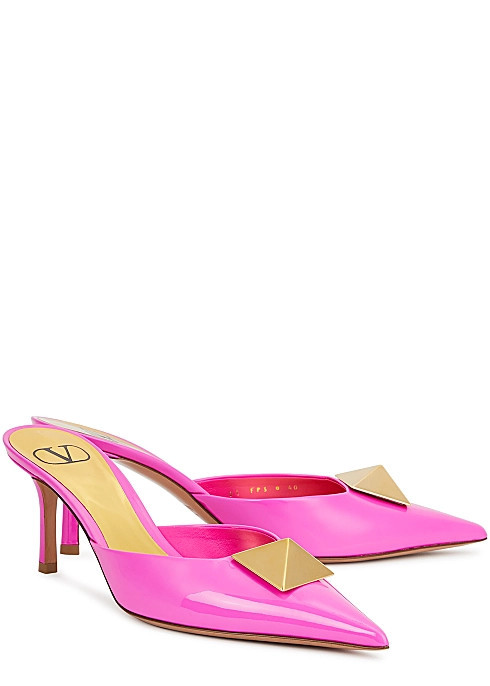 Valentino Garavani One Stud 70 leather mules | Harvey Nichols 