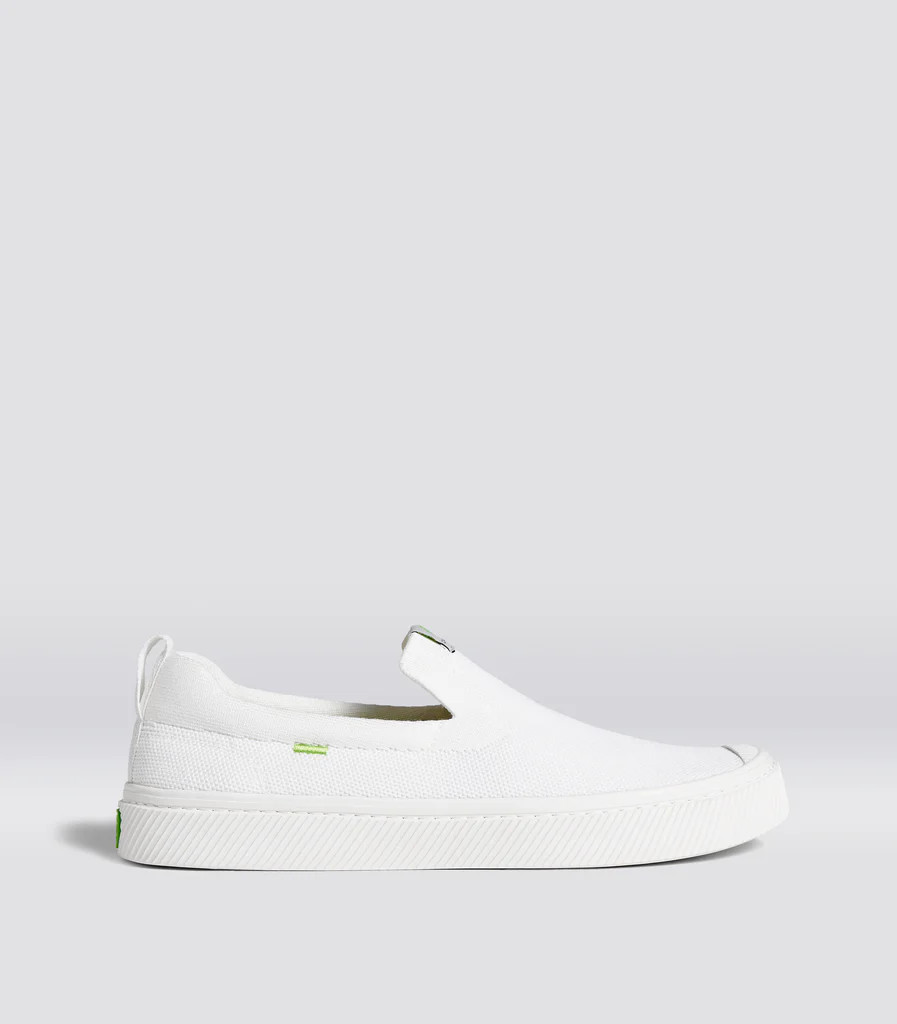 IBI SLIP-ON White Knit Sneaker Women | Cariuma