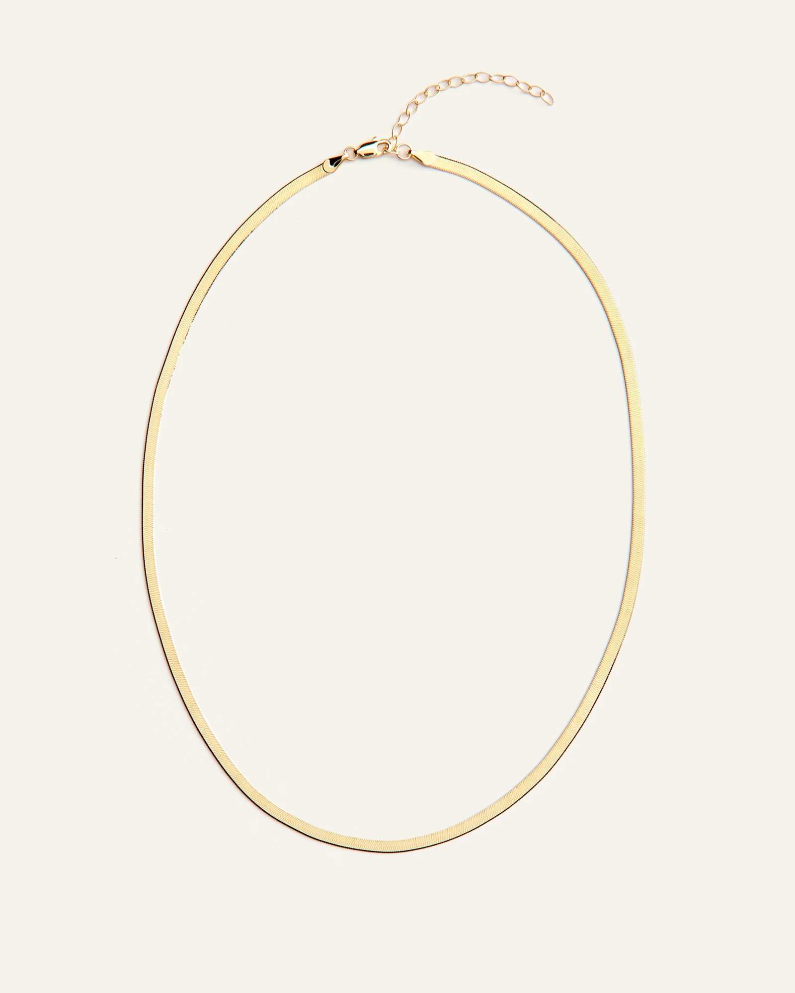 Quince | Women's 10K Gold Herringbone Adjustable Chain Necklace in Yellow Gold | Quince