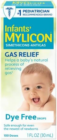 Mylicon Gas Relief Drops for Infants and Babies, Dye Free Formula, 1 Fluid Ounce | Amazon (US)