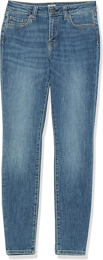 Amazon Essentials Women's Mid Rise Curvy Skinny Jean | Amazon (US)