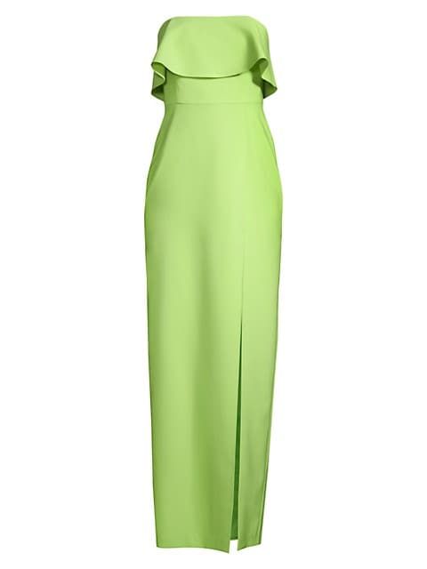 Strapless Crepe Column Gown | Saks Fifth Avenue