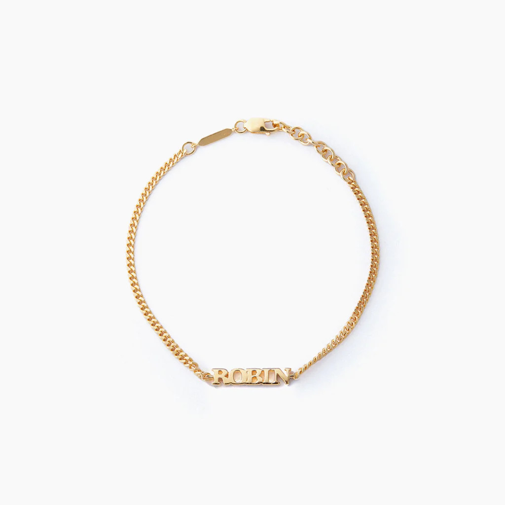 Vermeil Personalised Name Bracelet (Made To Order) | Otiumberg