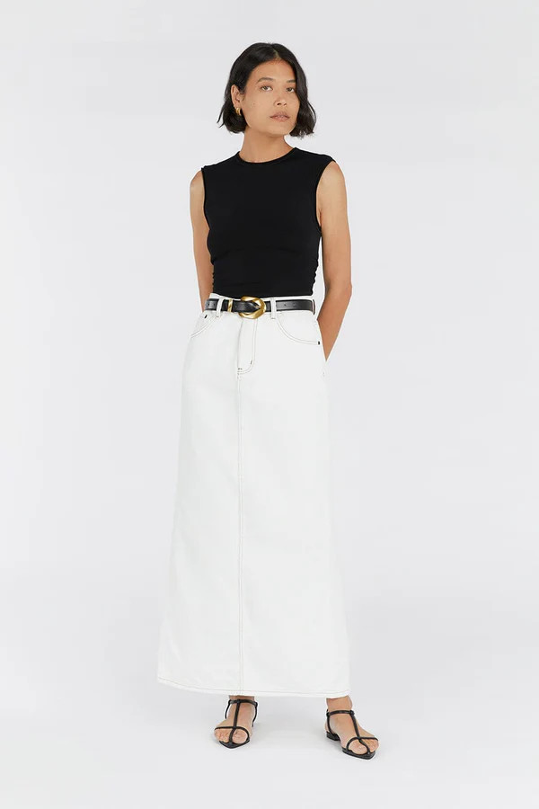 ROMY BLACK SLEEVELESS TOP | DISSH