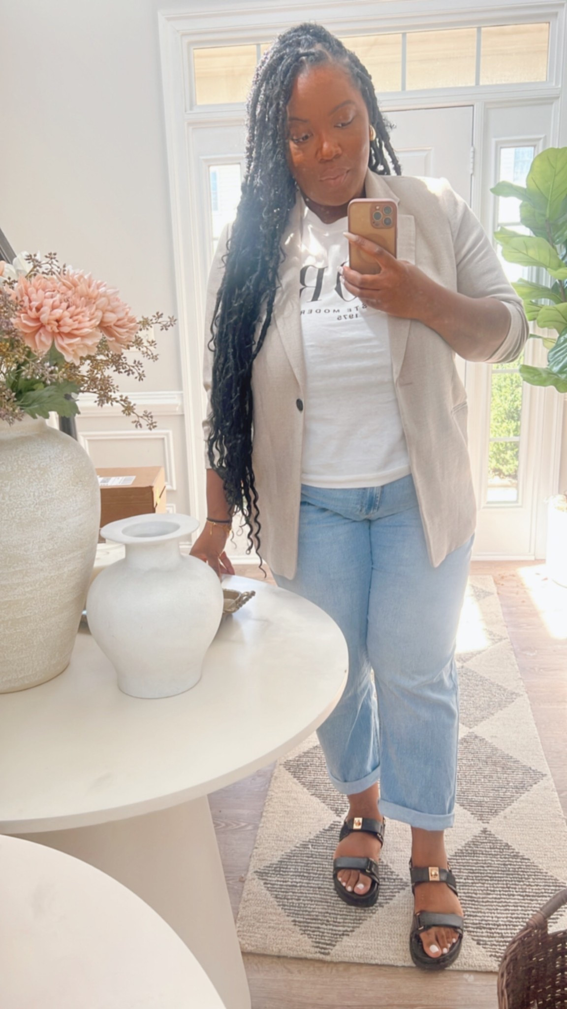 Plus size ootd, casual spring outfit, H&M, Steve madden, sandals, summer, curvy outfit, plus size fashion, neutral outfit

#LTKPlusSize #LTKFindsUnder100 #LTKStyleTip