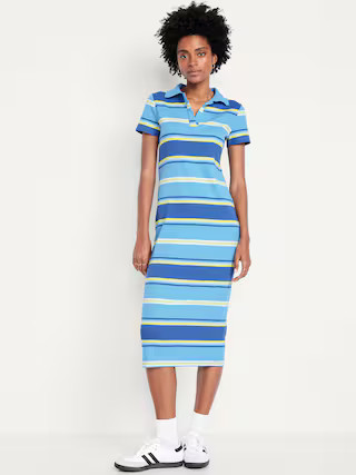 Short-Sleeve Polo Maxi Dress | Old Navy | Old Navy (US)
