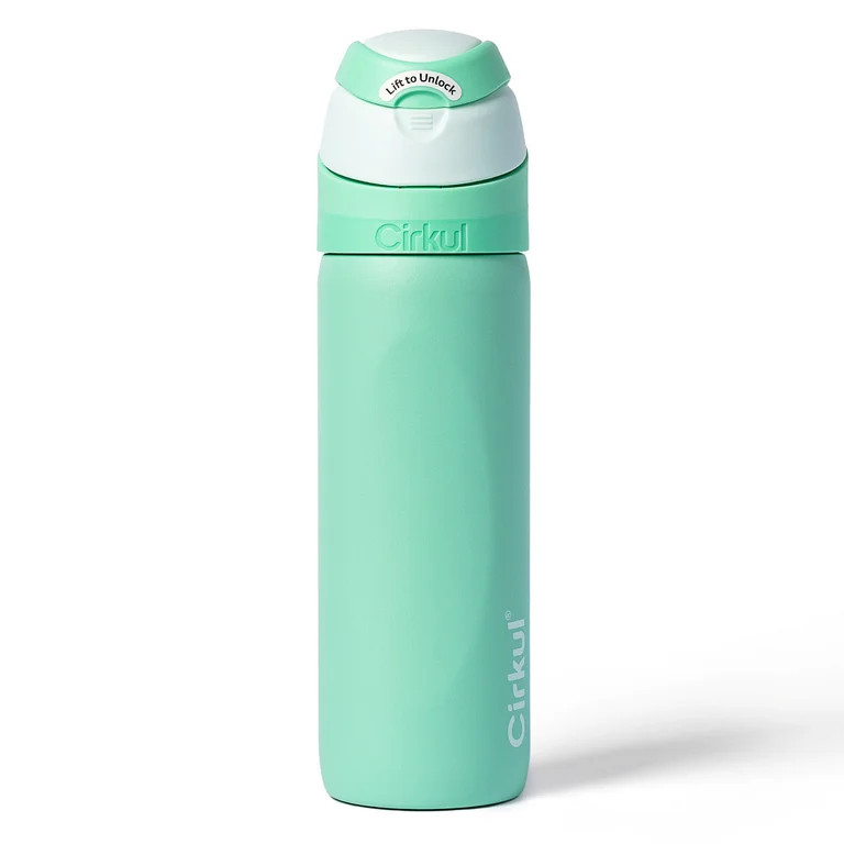 Cirkul 26oz StrawSip Flip Water Bottle, Stainless Steel, Double Wall Insulated, Spearmint (Mint) | Walmart (US)