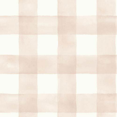 Magnolia Home Watercolor Check Pink And White Removable Wallpaper Mh1517 | Bellacor | Bellacor