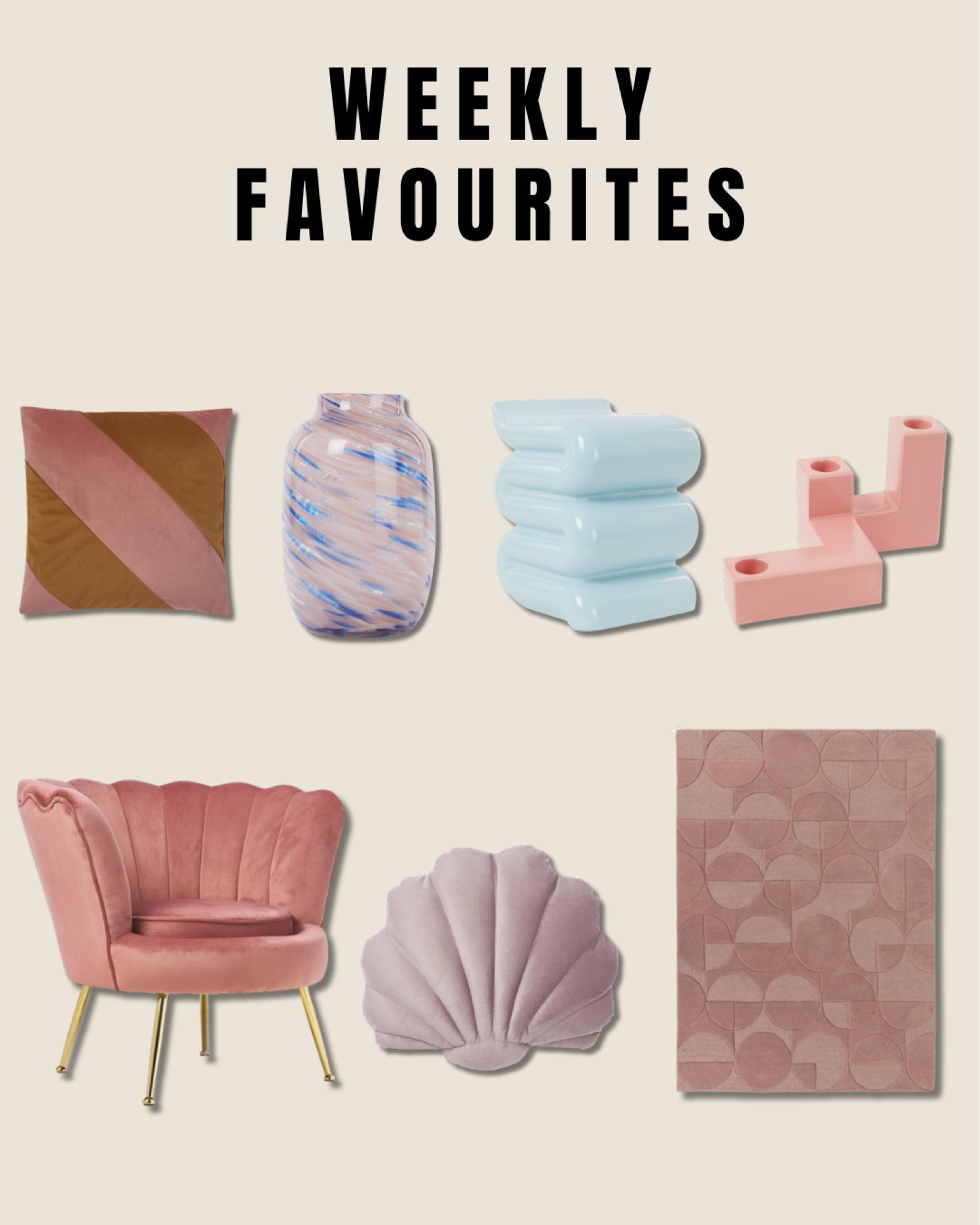 My weekly favourites 🏡

home inspiration, home decor, de Bijenkorf, H&M home, pink rug, splash vase, velvet cushion cover, WestWing, shell shape velvet cushion, WestWing collection, tuve candlestick, velvet armchair, Netherlands.  

#LTKFind #LTKhome #LTKeurope