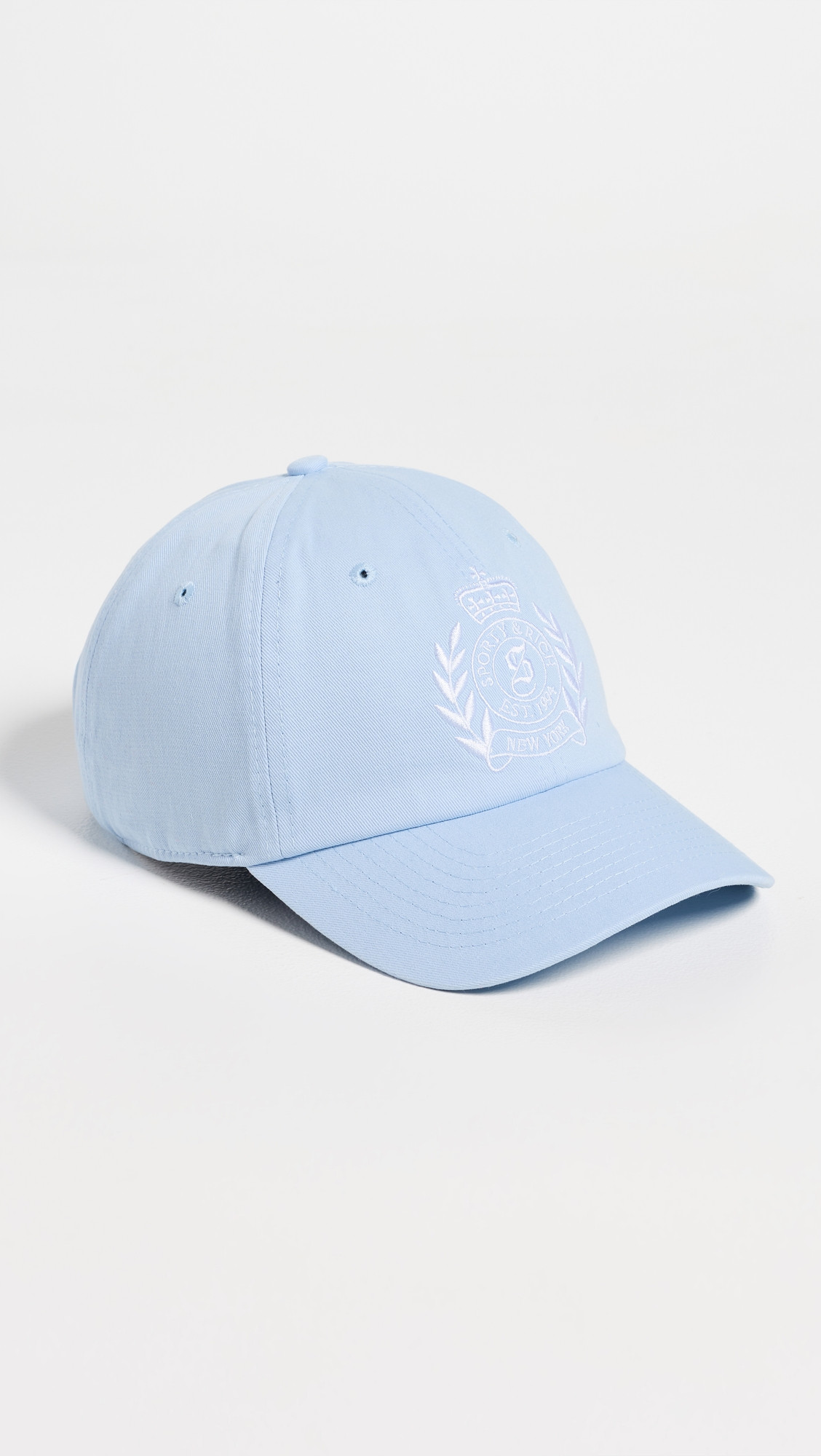 Sporty & Rich NY Crest Cap Ciel White One Size | Shopbop