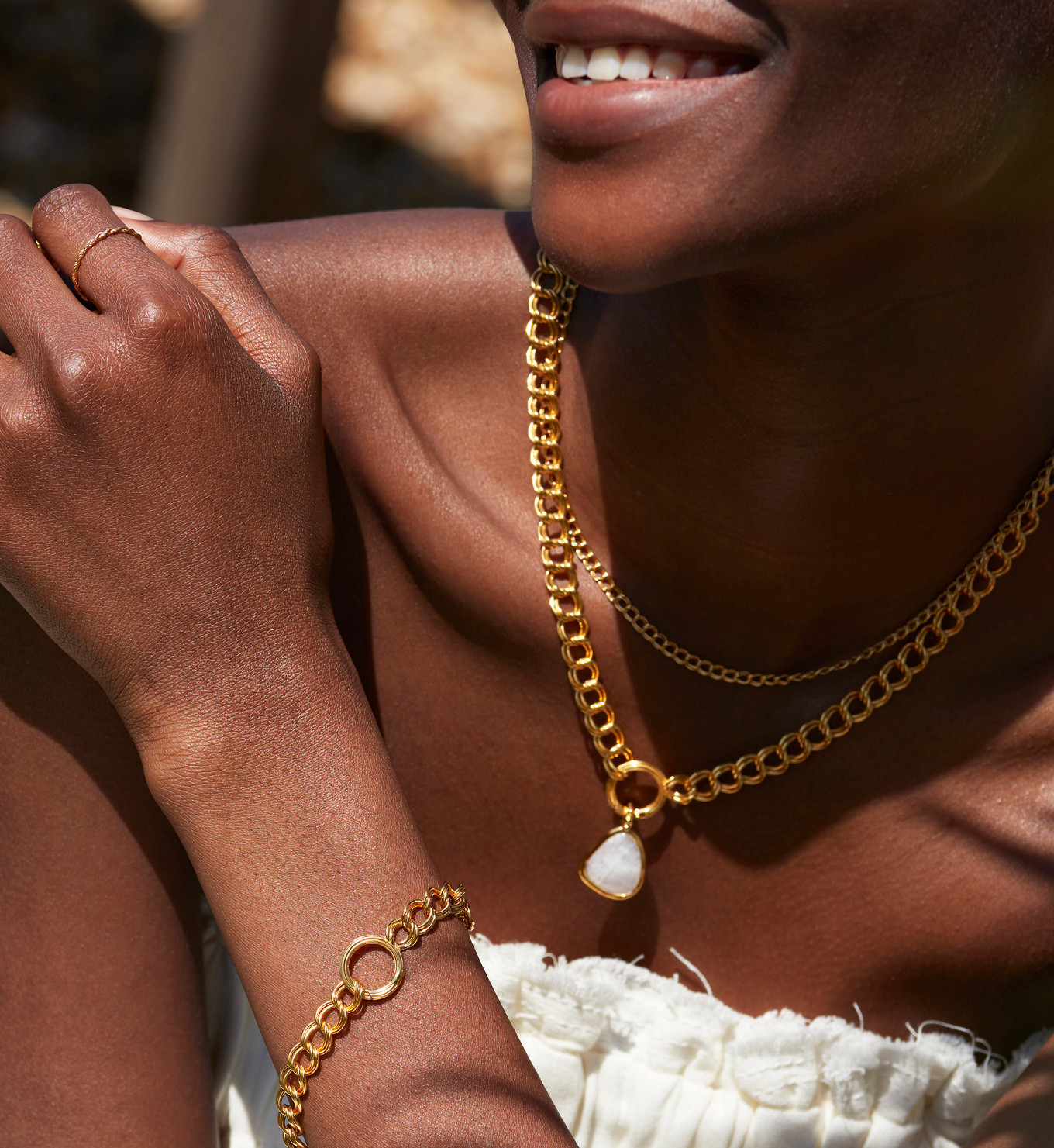 Deia Gemstone Pendant | Monica Vinader (Global)