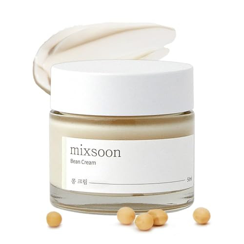 mixsoon Bean Cream-Deep Moisturizer Face Cream, Hydrating and Smoothing for Face, Fermented Soybean Extract, Lightweight Non-Sticky Finish 50ml / 1.69 fl.oz. Korean Glass Skin Care | Amazon (US)