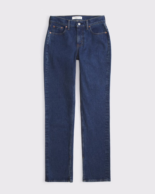 Mid Rise 90s Straight Jean | Abercrombie & Fitch (US)