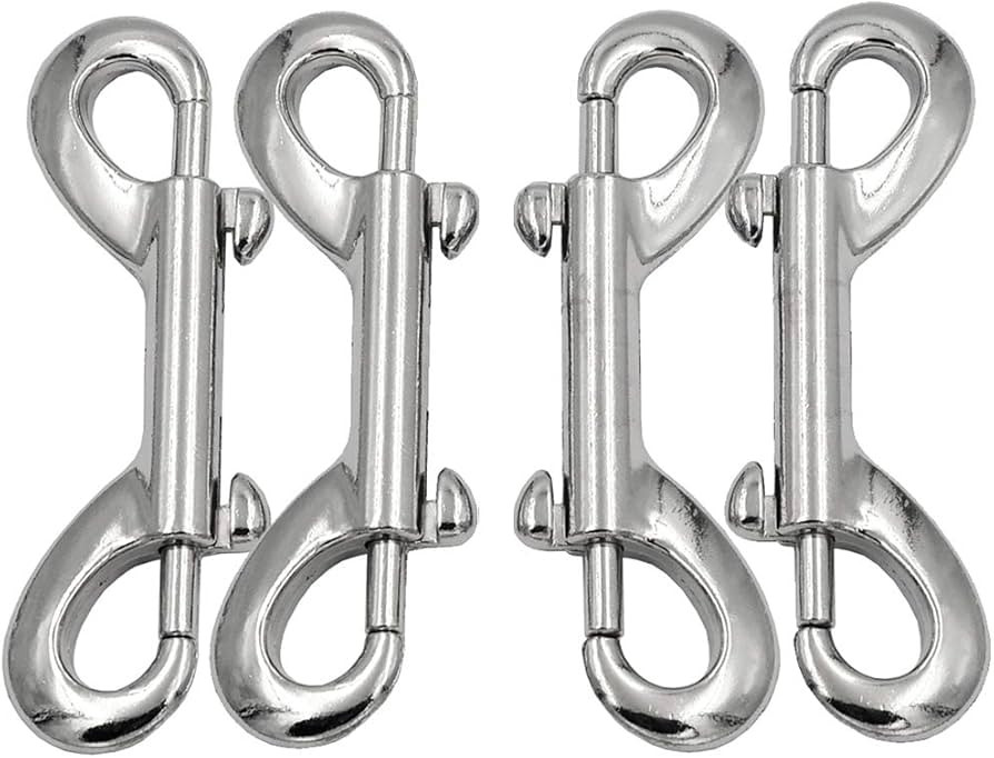 DGOL 5 pcs Silver Strong Double Ended Bolt Snaps Hook Zinc Alloy Fastener Clips 3-1/2 inch Long | Amazon (US)