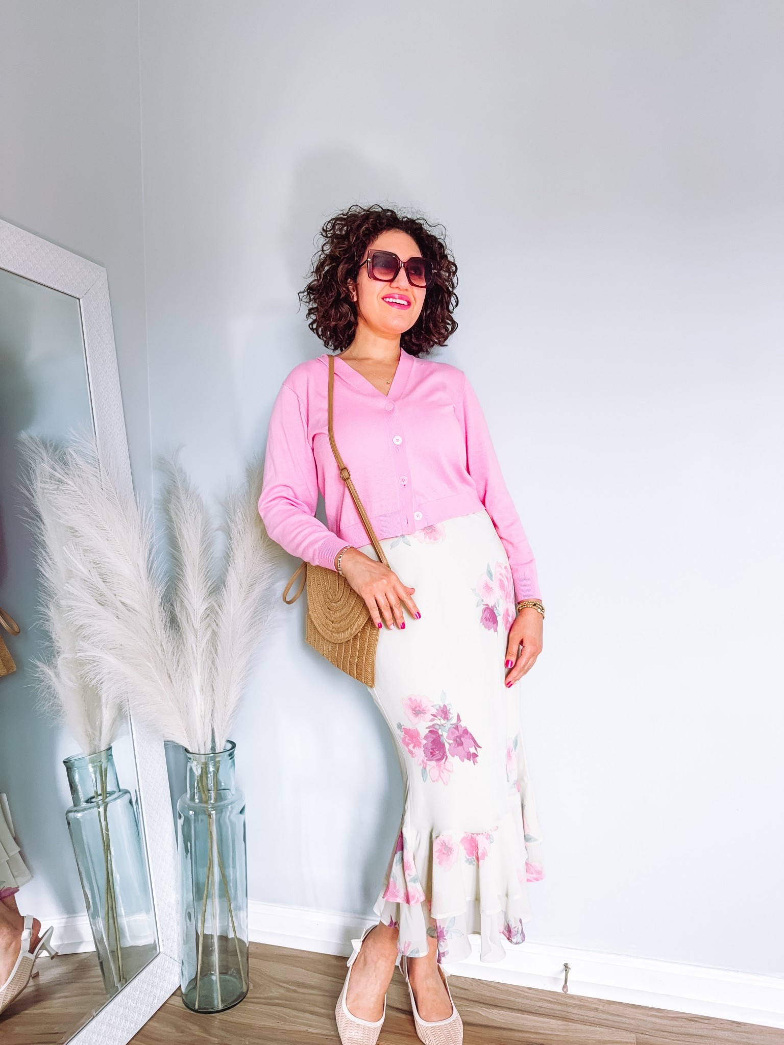 Spring outfit, spring skirt, floral skirt, pink cardigan, spring shoes, spring heels, target style, target outfit, cherry necklace

#LTKStyleTip #LTKFindsUnder50 #LTKSpringSale