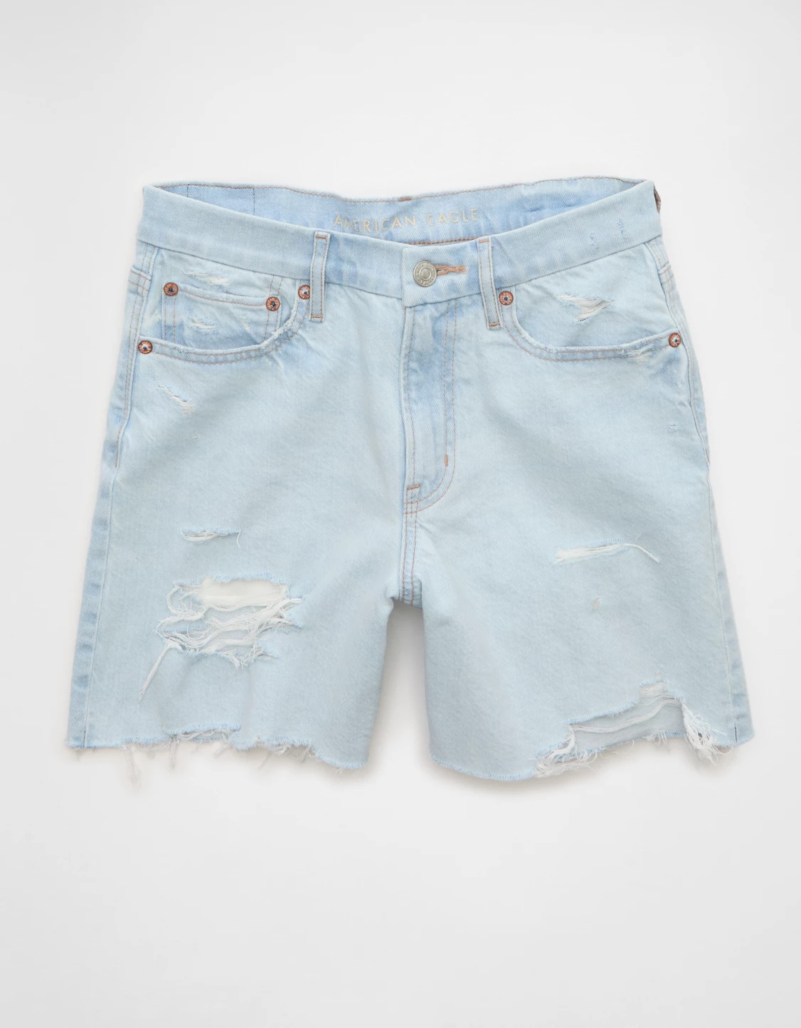 AE 6" Strigid Curvy Super High-Waisted Relaxed Denim Short | American Eagle Outfitters (US & CA)