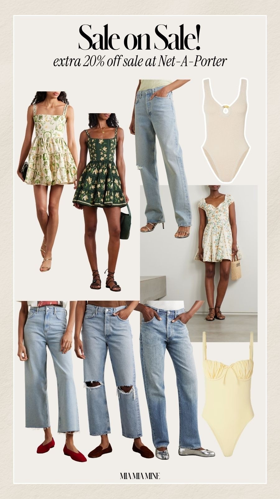 Net-a-porter spring sale - save an extra 20% off sale items! Huge selection of Agolde jeans, vacation dresses and Hunza g swimsuits on sale!

#LTKTravel #LTKSwim #LTKSaleAlert
