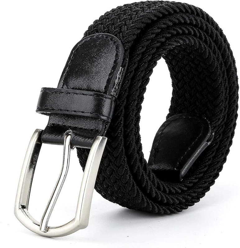 Braided Canvas Woven Elastic Stretch Belts for Men/Women/Junior with Multicolored | Amazon (US)