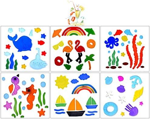 Gel Window Clings Window Decals, Jelly Window Stickers for Kids, Childrens Room Decor Summer Deco... | Amazon (US)